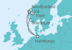 Itinerario del Crucero El grandioso Norte - Costa Cruceros