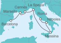 Itinerario del Crucero Italia y Francia - Royal Caribbean