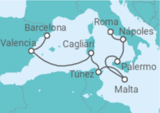 Itinerario del Crucero Exploración mediterránea - Silversea