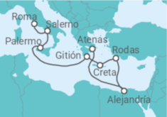 Itinerario del Crucero Islas Griegas y Egipto - Silversea