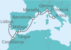 Itinerario del Crucero Marruecos e Italia - Silversea