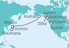 Itinerario del Crucero De Yokohama a Seattle - Silversea