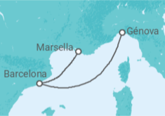 Itinerario del Crucero España - Costa Cruceros