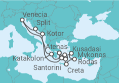 Itinerario del Crucero Montenegro, Croacia, Italia, Grecia, Turquía - Celestyal Cruises