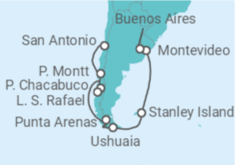 Itinerario del Crucero Ushuaia y el continente blanco - Regent Seven Seas