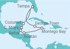 Itinerario del Crucero Arrecifes brillantes, ruinas poderosas - Regent Seven Seas