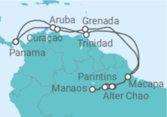 Itinerario del Crucero Viaje al amazonas - Regent Seven Seas