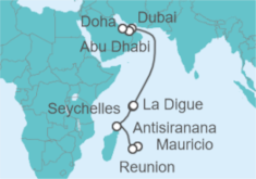 Itinerario del Crucero África: Seychelles, Madagascar y Antisiranana - NCL Norwegian Cruise Line