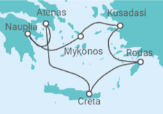 Itinerario del Crucero Las antiguas Grecia y Roma - Silversea