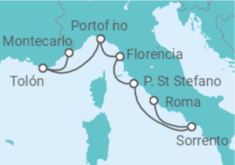 Itinerario del Crucero Disfruta del maravilloso glamur mediterráneo - Silversea