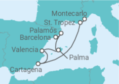 Itinerario del Crucero La Costa Azul y el litoral español - Silversea