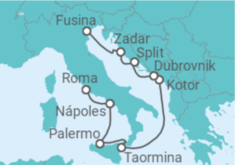 Itinerario del Crucero  Italia y las históricas ciudades costeras del Adriático - Silversea