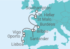 Itinerario del Crucero Ciudades rebosantes de cultura  - Silversea