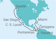 Itinerario del Crucero Las maravillas más extraordinarias del Atlántico y el Pacífico - Silversea