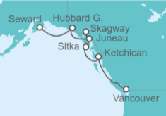 Itinerario del Crucero Alaska - Silversea