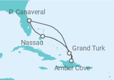 Itinerario del Crucero Caribe oriental con Bahamas - Carnival Cruise Line