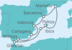 Itinerario del Crucero Los campos de lavanda de Provenza - Silversea