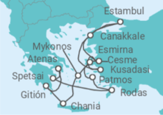 Itinerario del Crucero Grecia, Turquía - Seabourn