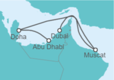 Itinerario del Crucero Qatar, Omán, Emiratos Árabes - Costa Cruceros