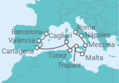 Itinerario del Crucero Artistas y aristócratas - Oceania Cruises