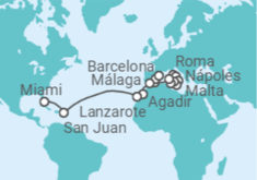 Itinerario del Crucero Cruce de Otoño Allura - Oceania Cruises