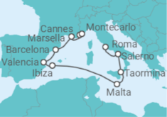 Itinerario del Crucero Mezcla mediterránea - Oceania Cruises