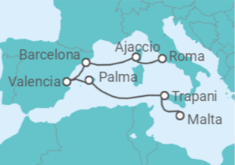 Itinerario del Crucero Mediterráneo deslumbrante - Oceania Cruises