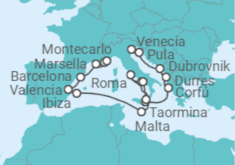 Itinerario del Crucero Gran Riviera - Oceania Cruises