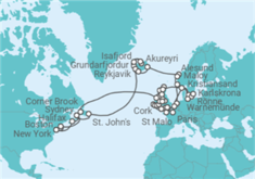 Itinerario del Crucero Collage del hemisferio norte - Oceania Cruises