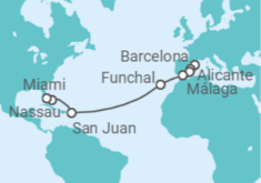 Itinerario del Crucero Pasaje del Caribe de otoño - Oceania Cruises