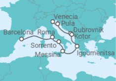 Itinerario del Crucero Gemas dálmatas e italianas - Oceania Cruises