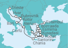 Itinerario del Crucero Gran Adriático y Egeo - Oceania Cruises