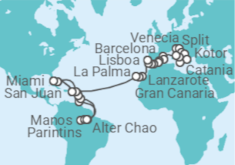 Itinerario del Crucero Descubrimiento del Viejo y Nuevo Mundo - Oceania Cruises