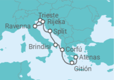 Itinerario del Crucero Mezcla mediterránea - Oceania Cruises