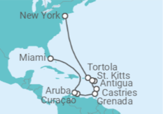 Itinerario del Crucero Encanto caribeño - Oceania Cruises