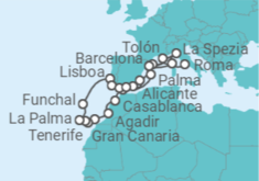 Itinerario del Crucero Islas Canarias - Oceania Cruises