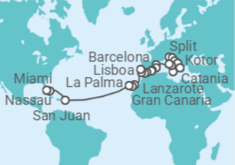 Itinerario del Crucero Adriático a las islas caribeñas - Oceania Cruises