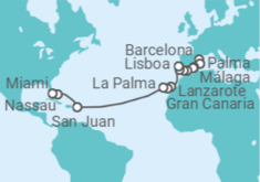 Itinerario del Crucero Flamenco a flamencos - Oceania Cruises