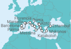 Itinerario del Crucero Clásicos Mediterráneos - Oceania Cruises