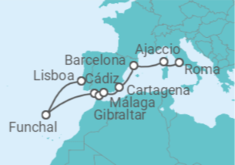 Itinerario del Crucero Retrato de Iberia - Oceania Cruises