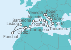 Itinerario del Crucero Arte europeo - Oceania Cruises