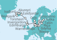 Itinerario del Crucero Descubrimiento del Báltico e Islandia - Oceania Cruises