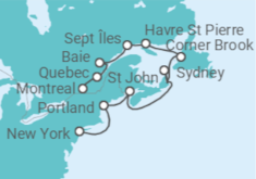 Itinerario del Crucero Quebec y Canadá atlántica - Oceania Cruises