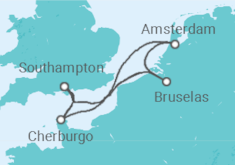 Itinerario del Crucero Ámsterdam y Brujas - Cunard