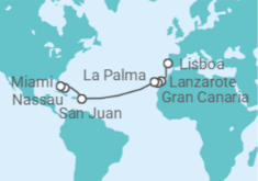 Itinerario del Crucero Canarias al Caribe - Oceania Cruises