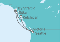 Itinerario del Crucero Visiones de Alaska - Oceania Cruises