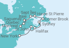 Itinerario del Crucero Explorador de Canadá - Oceania Cruises