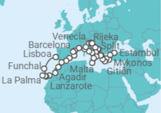 Itinerario del Crucero Islas Canarias - Oceania Cruises