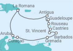 Itinerario del Crucero Islas del Caribe - AIDA