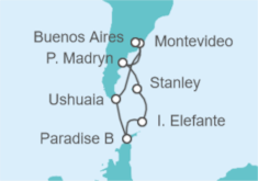 Itinerario del Crucero Argentina, Uruguay - NCL Norwegian Cruise Line